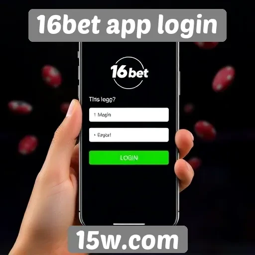 Acessibilidade do login no app 16bet